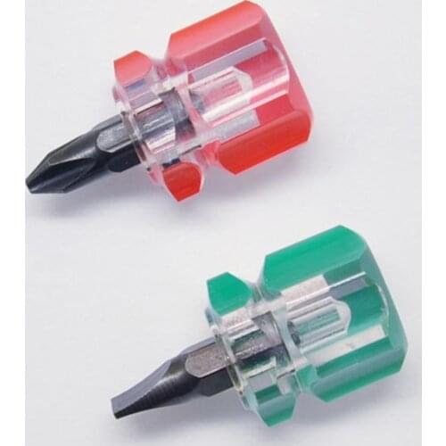 Mini Dual Purpose Screwdriver Slotted Philips Small Screwdriver Transparent Handle Repair Hand Tools Set Precision Car Repair