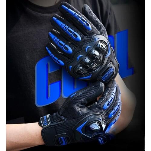 RIDING TRIBE Motorcycle Glove Moto PVC Touch Screen Breath Powered Motorbike Racing Riding Bicycle Protective Gloves Summer