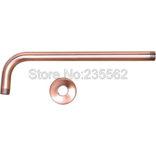 Antique Red Copper Shower Head Pipe - 12" Long wall cover - Shower Arm Lsh100