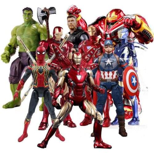 Genuine Marvel MK85 Iron Man 7-inch Action Movie Doll Joint Movable Spider-Man Captain America 18cm High Original ZD Doll