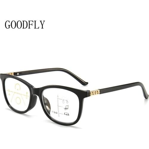 Progressive Multifocal Reading Glasses Women Men Blue Light Blocking Fashion Computer Square Eyeglasses Presbyopic Eyewear 2021