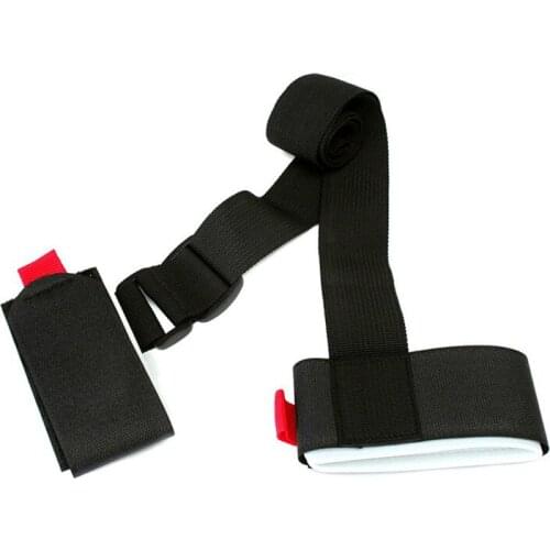 Adjustable Skiing Pole Shoulder Hand Carrier Lash Handle Straps Porter Hook Loop Protecting Black Nylon Ski Handle Strap Bags
