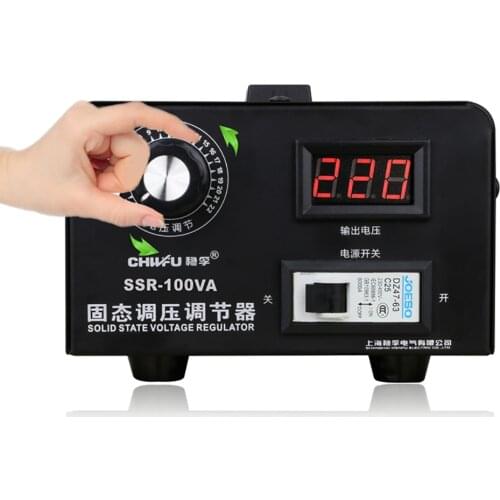 Solid State Voltage Regulator Electronic Silicon Controlled Voltage Regulator SSR-100A Single Phase AC 220V 100A