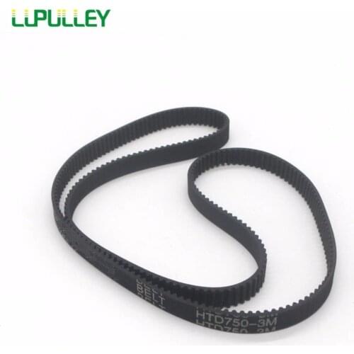 LUPULLEY 1PC HTD3M Timing Belt 738/750/753/762/768/789/801/804/813/825/843mm Pitch Length 10mm/15mm Width Belt Closed-Loop Type