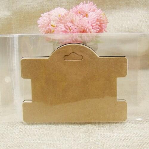 Hair Band Clip Card1LOT =200 Jewelry Display Card Custom Logo Will Cost Extra Kraft Hair Band Chock Card