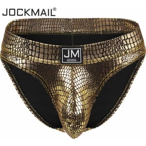 JOCKMAIL Sexy Men Underwear Slips Hombre Thong Sexy Men Briefs Bikini Tanga Gay Underwear 2pack Penis Pouch Big Sheath Jockstrap