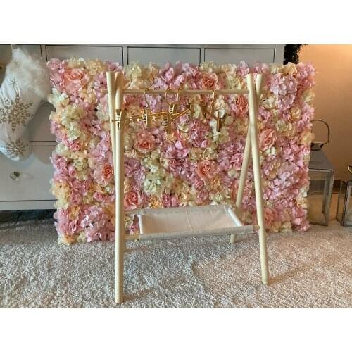Silk Rose Artificial Flowers Mat Wall Wedding Decoration Backdrop Flower Wall Romantic for Wedding Background Decoration