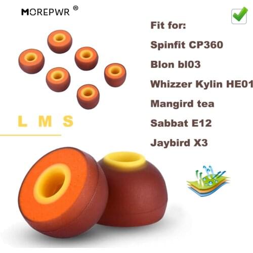 Earpads Replacement Silicone Earbuds for Spinfit CP360 Blon bl03 Whizzer Kylin HE01 Mangird tea Sabbat E12 Jaybird x3 Eartips
