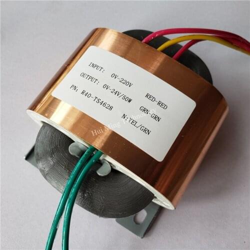 24V 2.5A R Core Transformer 50VA R40 custom transformer 220V copper shield Power amplifier