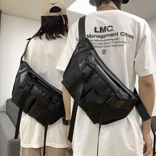 Street Trend Messenger Bag Unisex Waist Bag Nylon Belt Bags Hip-hop Wild Strap Women Shoulder Bag Large Capacity Chest Pack