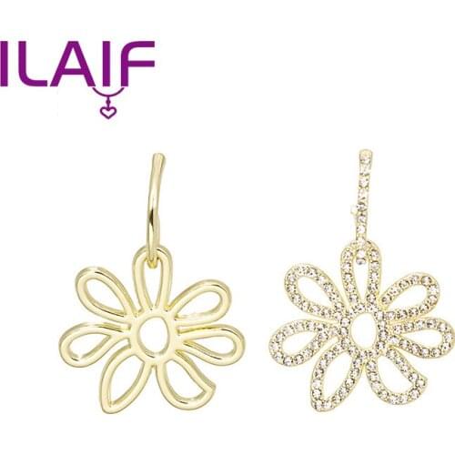 Korean Little Daisy Insert Crystal Women Earrings Stud Hollow Out Earring Drop for Women Jewelry Brincos Femininos