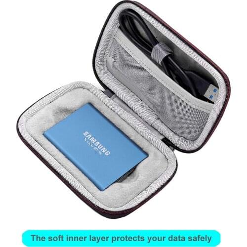 Hard EVA Carry Shockproof Case for Samsung T5/T3/T1 Portable SSD 250GB 500GB 1TB 2TB USB 3.1 External Solid State Drives Bag