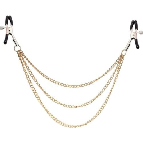 1 Pair woman Nipple Clamps With Chain Clips Flirting Teasing Sex Flirt Bondage Bdsm Exotic Orgasm comfortable Toys