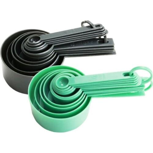 10pcs/Set of Measuring Spoon Colored Plastic Measuring Spoon Kitchen Measuring Spoon Coffee Sugar Spoon Cup