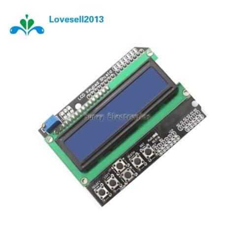 1602 LCD Keypad Shield LCD 1602 Module Display For Arduino ATMEGA328 ATMEGA2560 Raspberry Pi UNO Blue Screen