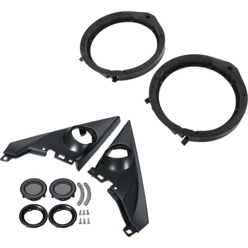 4 Pcs Car Accessories: 2 Pcs 1.5 Inch Pair Front Pillar Tweeter Covers & 2 Pcs Car Speaker Mounting Spacer Adaptor Rings