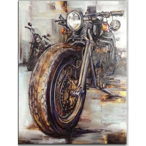 5d diy Diamond Embroidery Retro motorcycle diamond Painting Full Square Round Drill Rhinestone Picture Diamond Mosaic car gift