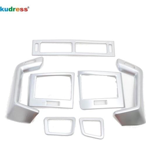 Car Interior Air Vent Outlet Cover Trim For Toyota Land Cruiser facelift J200 2016 2017 2018 2019 2020 Matte AC Frame Trims 7pcs