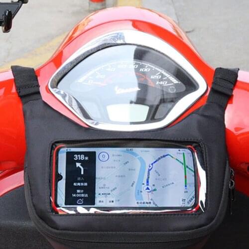 For Vespa GTV GTS 300 250 Motorcycle Scooter Front Handlebar Storage Bag Waterproof Mobile Phone Navigation Package Front Bag