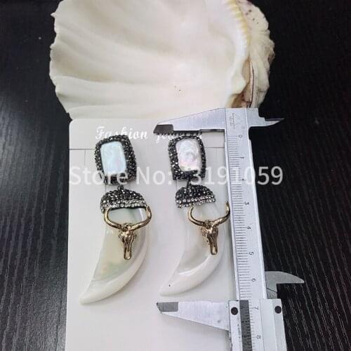 European and American personality fashion pearl shell jewelry earrings vintage style joker accessories earrings