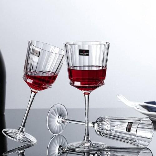European Unique Style High Quality Crystal Wine Glass Retro Goblet Champagne Cup Bar Party Drinkware
