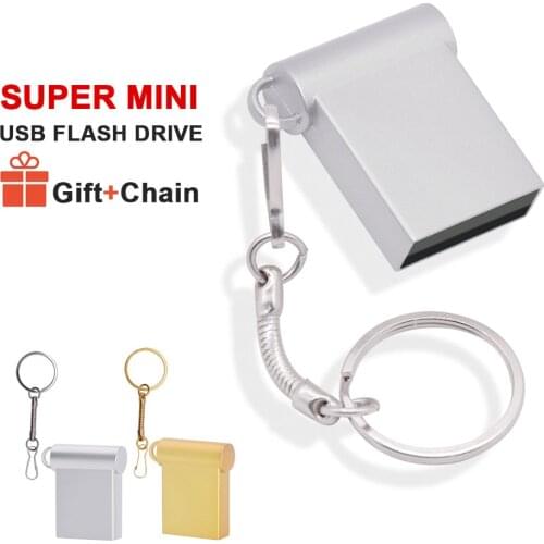 Pendrive 8GB 16GB Super Mini Metal Usb Flash Drive 2.0 Pendrives 32GB 64GB Memory Stick Portable Thumbdrive Storage U Disk Gifts