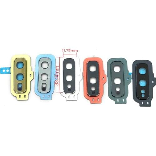 New For Samsung Galaxy S10e Rear Camera Glass Lens Cover With Frame Holder with Sticker Replacement Spare Parts