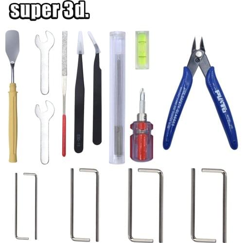 3D Printer Removal Tools set Nozzle Cleaning Kit Tweezers Shovel Wrenches Screwdriver for 3d printer Filament PLA ABS Reprap