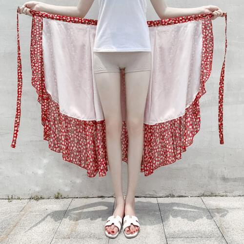 New Summer Sexy Women Lace Up Skirts Fashion High Waist Ruffles Loose Slim Long Wrap Skirt Ladies Beach Clothing Female