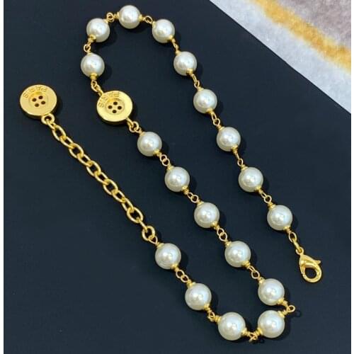New brand fashion jewelry top quality womens wear vintage pearl choker necklace gold choker party exquisite fashion jewelry