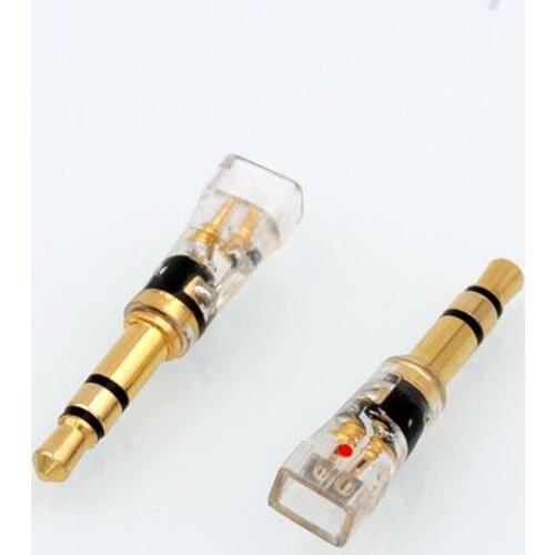 Pair Gold Plated MMCX/.78mm Female to 3.5mm Male Converter Adapter for t1 t5p D600 D7100 Z1 Z1R FOCAL ELLEAR Headphones