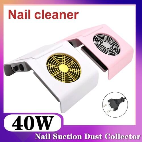 40W Nail Dust Collector Fan Vacuum Cleaner Manicure Machine Tools Nail Vacuum Easy to Apply With Filter Low Noise Home