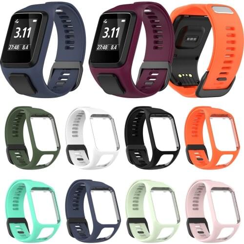 Wrist Band Strap For TomTom 2 3 Series Replacement Silicone Watchband Bracelet For TomTom Runer 2 3 Cardio/Golfer 2/Spark 3