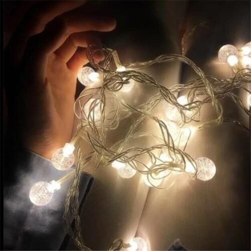 4Meters 20 LEDs Bubble Balls String Lights for Decorative Xmas Wedding Party Bedroom Light Decoration Fairy Lamp