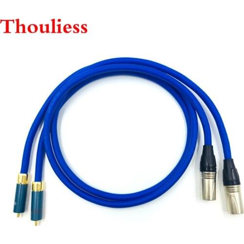 Thouliess Pair Ortfon-1 RCA to XLR Male to Male Balacned Audio Interconnect Cable XLR to RCA Cable with CARDSA Clear-Light-USA