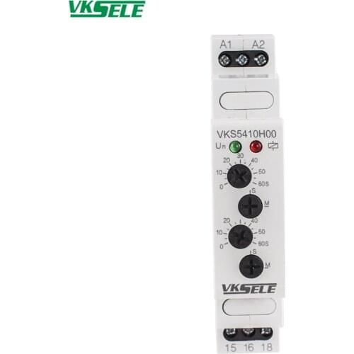 VKS5410 5A 16A 12V 24V 110V 220V mini electric modular timer delay relay switch