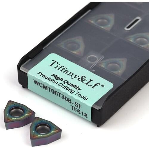 WCMT050308-SF TF618 WCMT06T308 CNC Color Carbide Inserts Machining Hardened Steel Turning Tools Lathe Cutter Tool U Type Blades