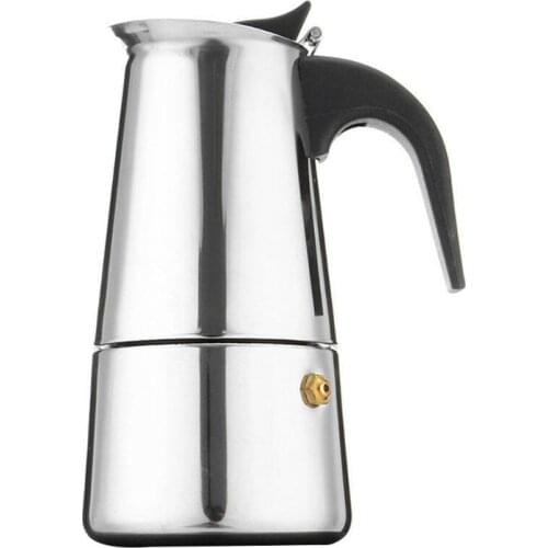 Y98B 4/6Cup Coffee Maker Pot Espresso Latte Percolator Electric Stove Home Office Kitchen Supply