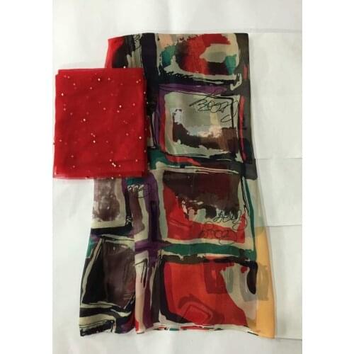 African fabric lace french lace fabric pure silk fabric tissu dentelle satin fabric gele headties materials 5+2yard/piece