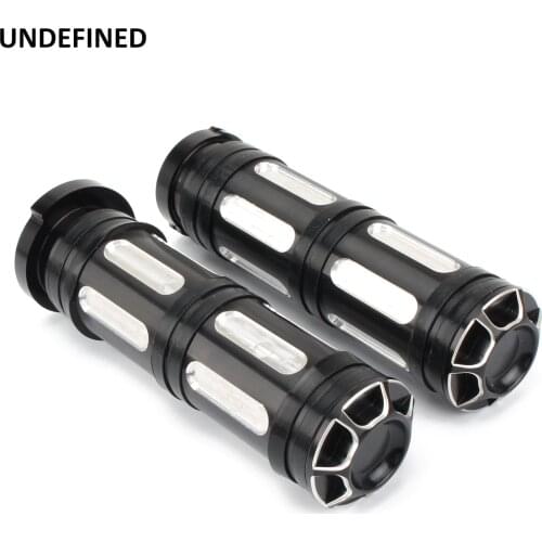 1'' 25mm Motorcycle Hand Grips CNC Cut Handle Handlebar For Harley Sportster Dyna Touring FLHT V-Rod VRSCD Softail Custom