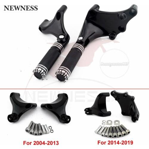 Motorcycle 1Pair Rear Passenger Foot Peg Footpeg Mount For Harley Sportster XL 883 1200 2004-UP 2018 2019 2017
