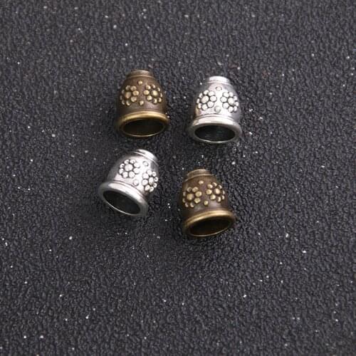 10pcs/lot 10*10mm Two Color Alloy Dome Bead Caps Receptacle Hand Made End Caps For Tassels Charms DIY Jewelry Making