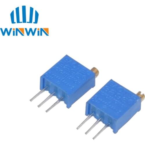 10pcs 3296W 3296 50 100 200 500 ohm 1K 2K 5K 10K 20K 50K 100K 200K 500K 1M ohm 103 100R 200R 500R Trimpot Trimmer Potentiometer