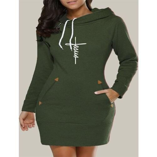 2021 Spring Dress Women Loose Hooded Casual Solid Color Hooded Sweatshirt Fall Pullover Vestidos Ropa De Mujer Plus Size