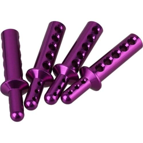 4pcs 108037(08007) Aluminum Alloy RC 1:10 Purple Body Post Mounts for HSP 94108 94111 94188 Car