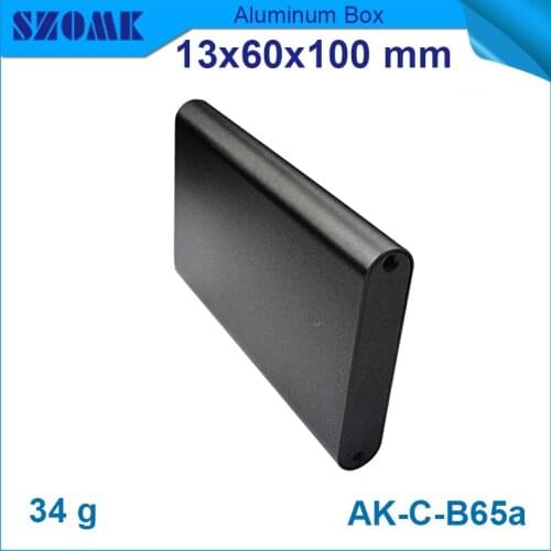 4pcs/lot aluminum enclosures for electronic 13x60x100mm black brushed aluminum enclosure for wifi aluminum box junction housing