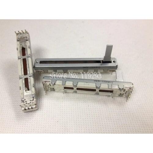 ALPS Slide Potentiometers 6 cm 60MM B100KX2 double 100KB * 2 axis length 15MM tuner Taipower Locator 100KBX2 4+4 8pin--2pcs/lot