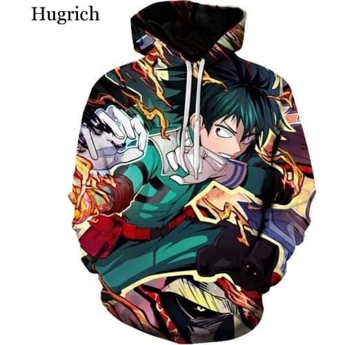 Anime My Hero Academia Todoroki Shoto Costume Hoodie Cosplay Mens and Womens Casual Sports Sweater Brand New