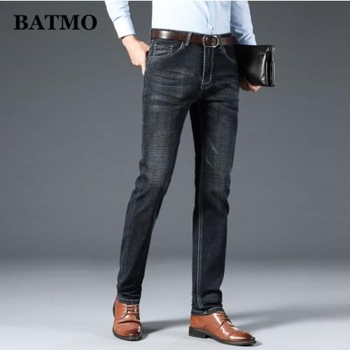 BATMO 2021 new arrival high quality straight jeans men,classic jeans male ,N8811