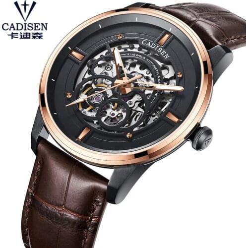 Kadison Mens Automatic Mechanical Watch Hollow Hollow 2021 Luxury Brand Fashion Sports Waterproof Shiny Watch Relogio Masculino
